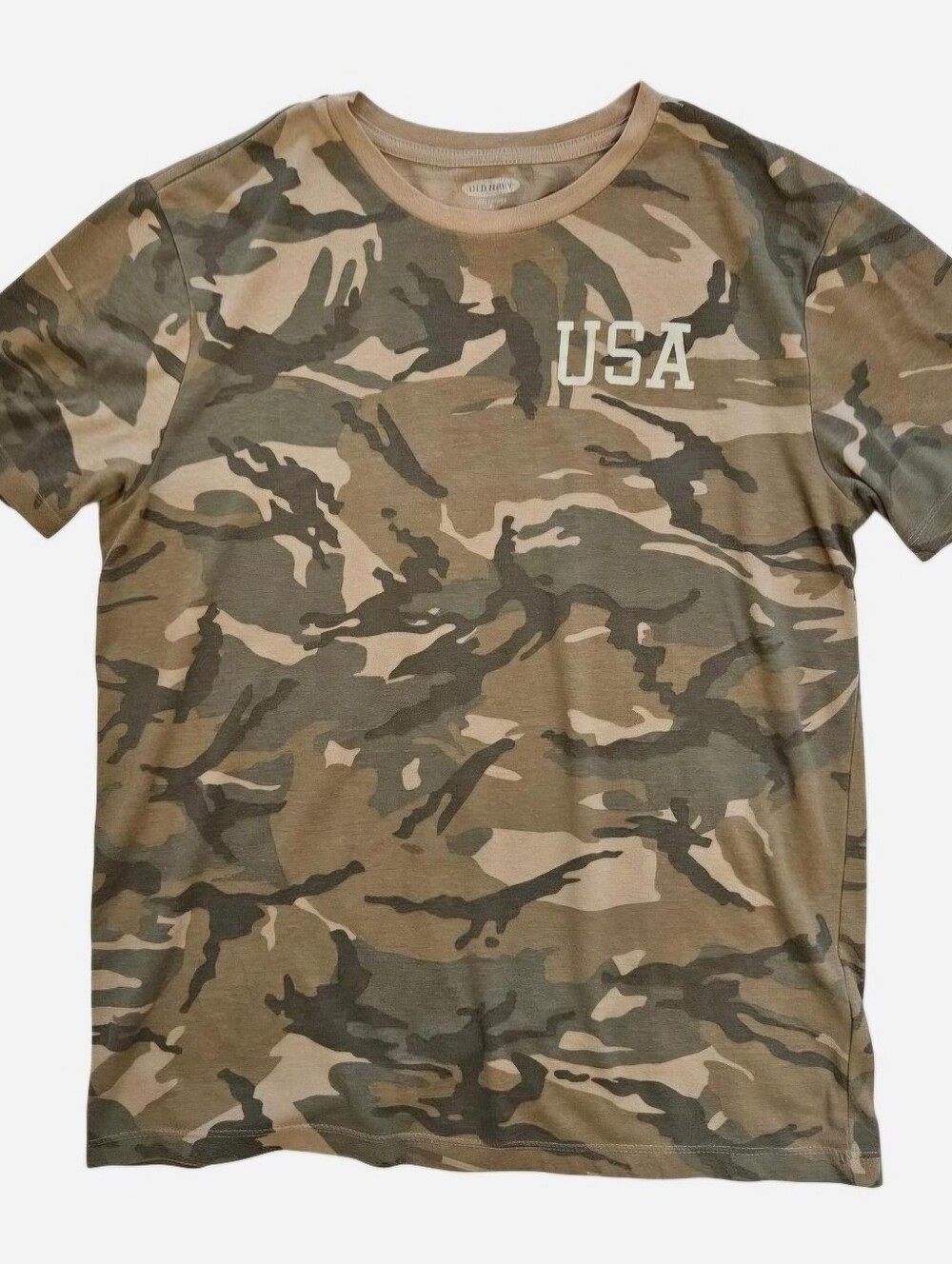 Old Navy USA Camo Crewneck Short Sleeve T-Shirt Mens Size Small
